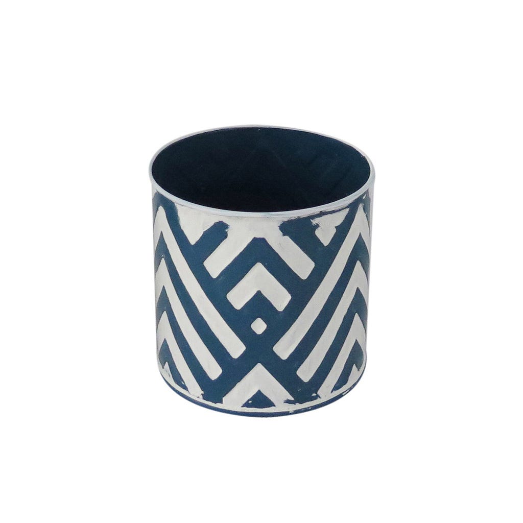 Jarrón Decorativo Azul 12x12x12cm