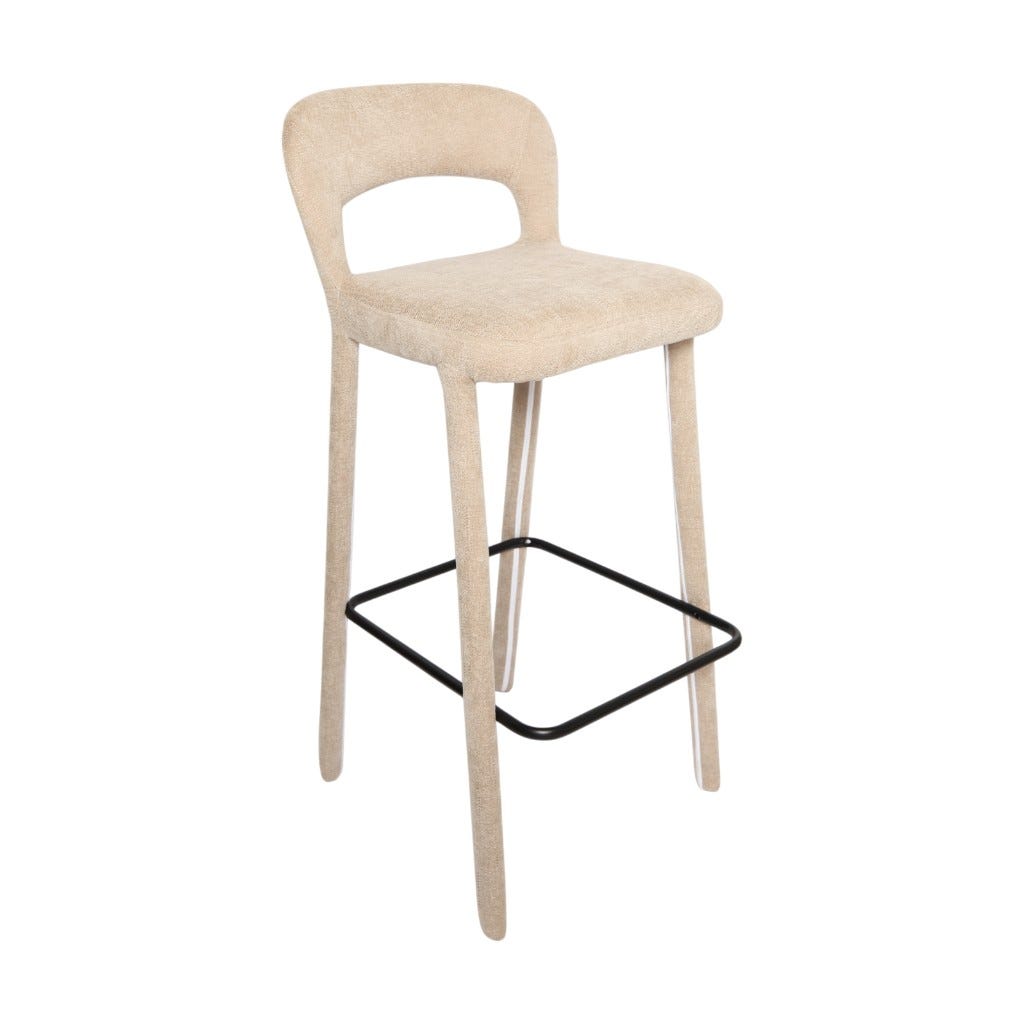 Silla De Bar Beige Maria 56X43.5X100Cm