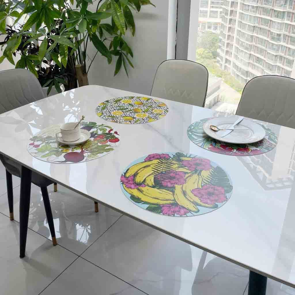 Individual Redondo Estampado De Frutas Surtido 36.5cm