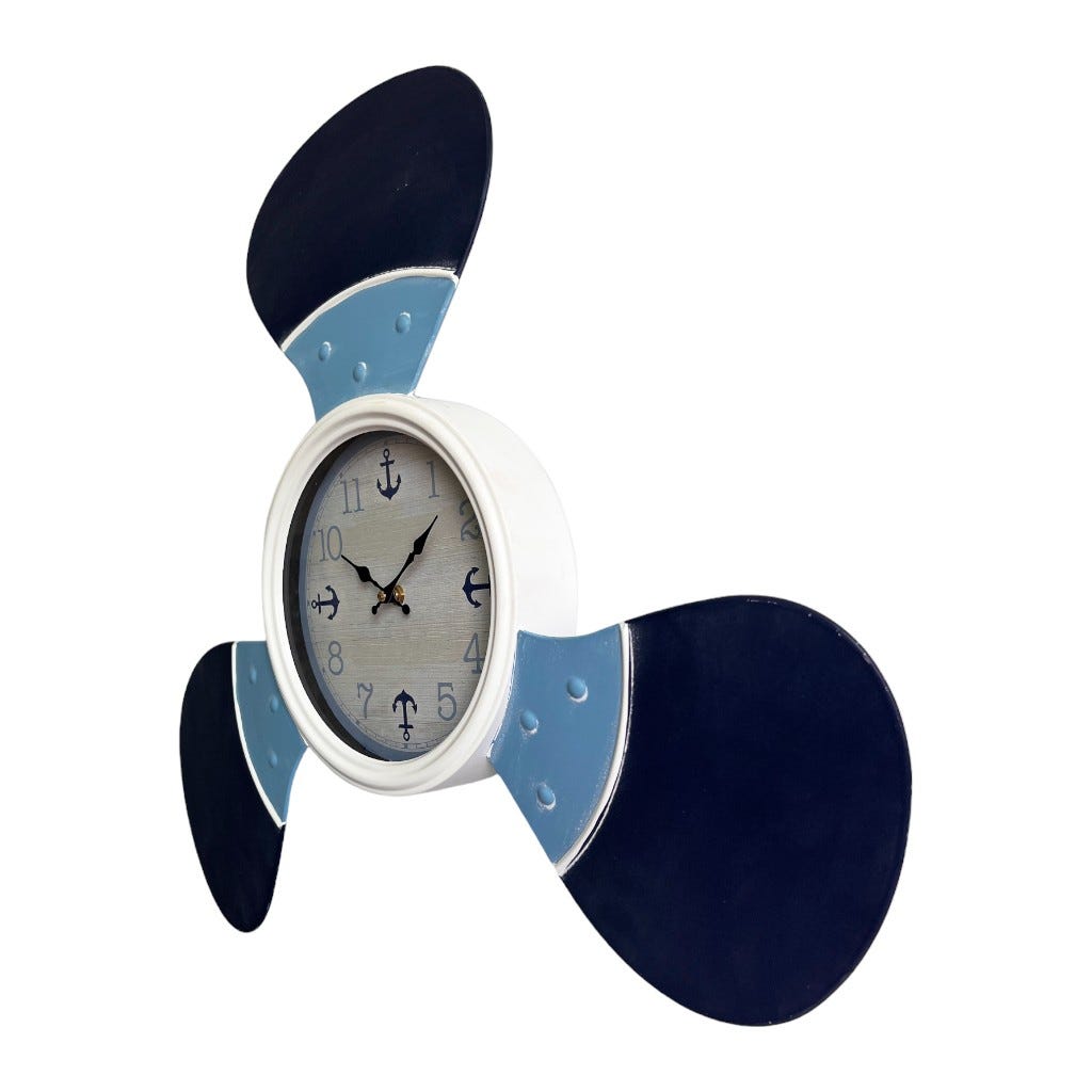 Reloj De Pared Con Temática Náutica 61.5x5.5x55cm