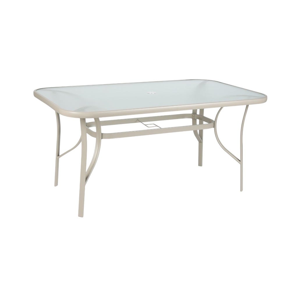 Mesa De Vidrio Templado Para Comedor Santiago 150X90X70Cm