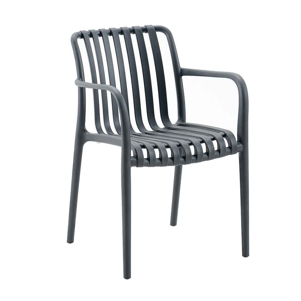 Silla De Plástico Zephyr Gris 58x55x80.5cm