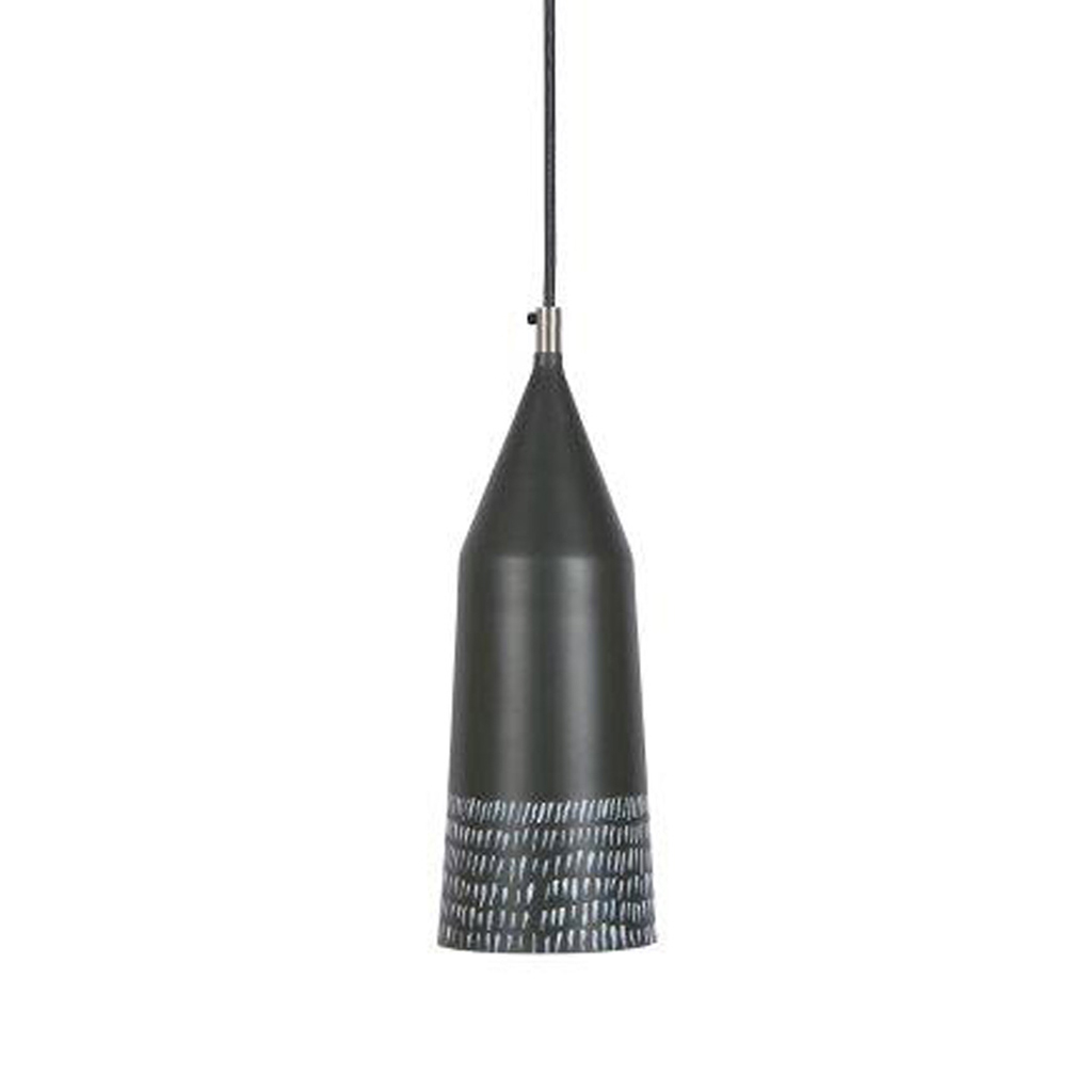 Lámpara De Techo Negro 11X35Cm