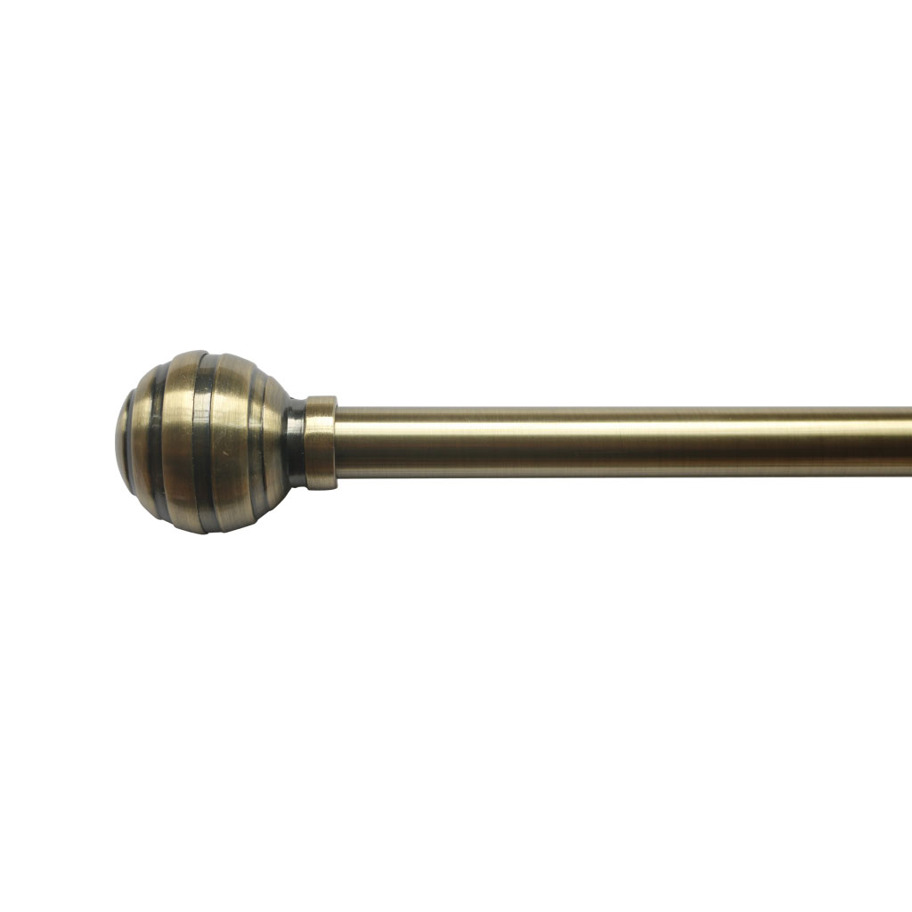 Cortinero metálico bronce extensible de 70 a 120 cm con terminales