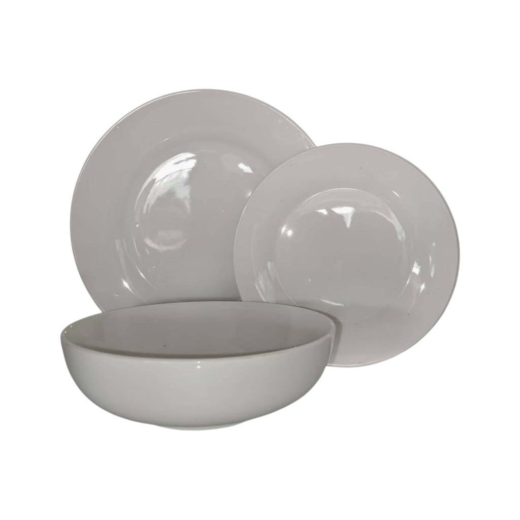 Juego De Vajilla Blanco 12 Pzas