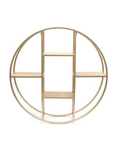 Decorativo Estante de Pared Color Dorado