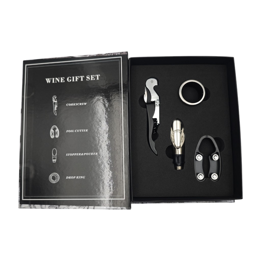 Juego 4Pzs De Accesorios Para Vino