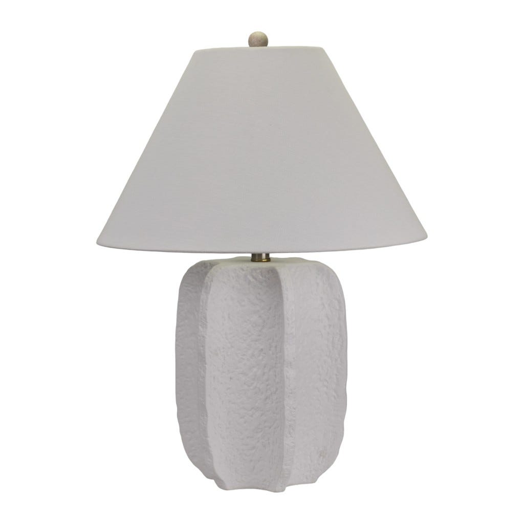 Lampara Blanca De Mesa 46x46x63.5cm