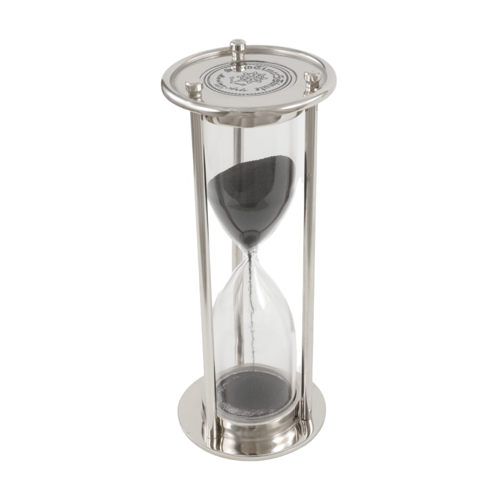 Reloj De Arena Plateado 8X8X21Cm