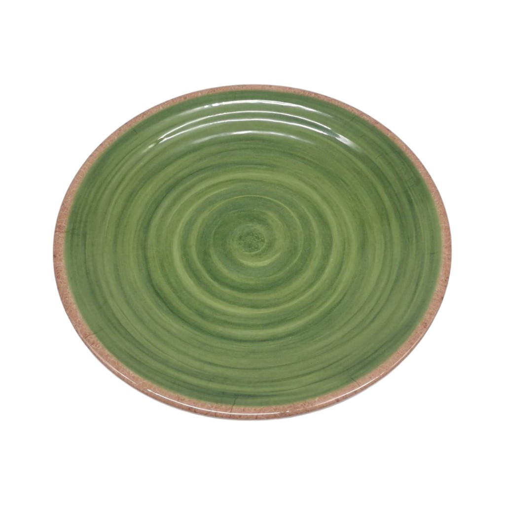 Plato De Cenar Con Diseño De Color Verde 27Cm