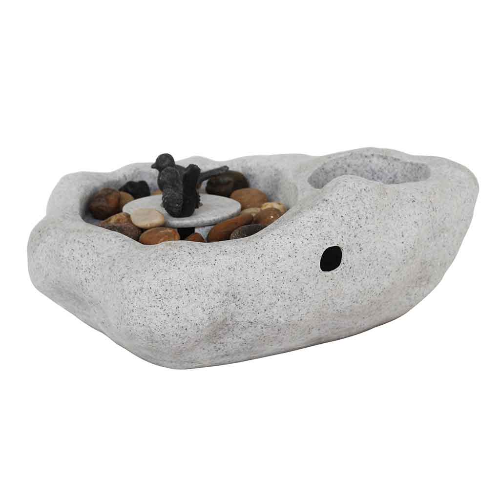 Fuente De Agua Gris De Poliresina 34x41x16cm