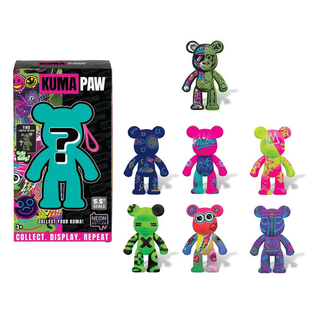 Figuras Coleccionables Kuma Paw 5.5" De Neon Series Surtidas