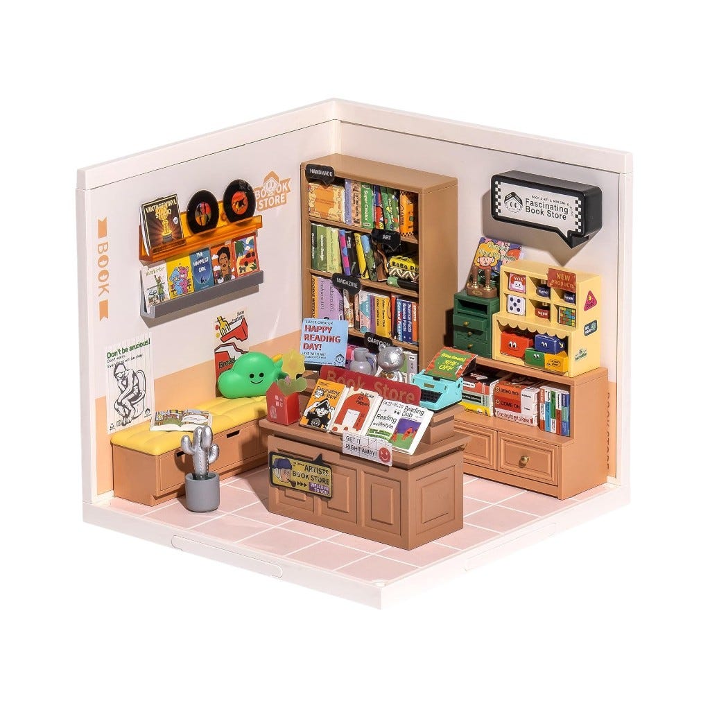 Librería Fascinante En Miniatura Robotime