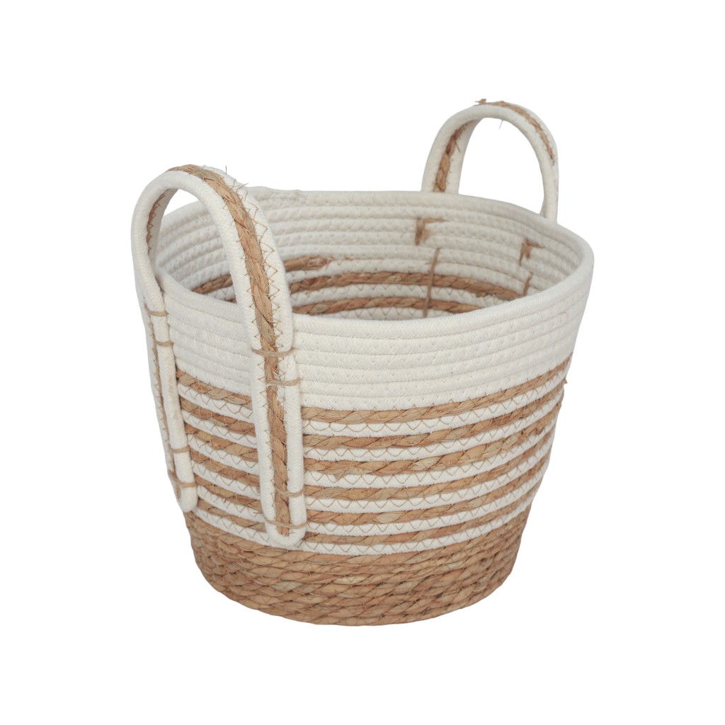 Cesta Bicolor Con Asas 33x26cm