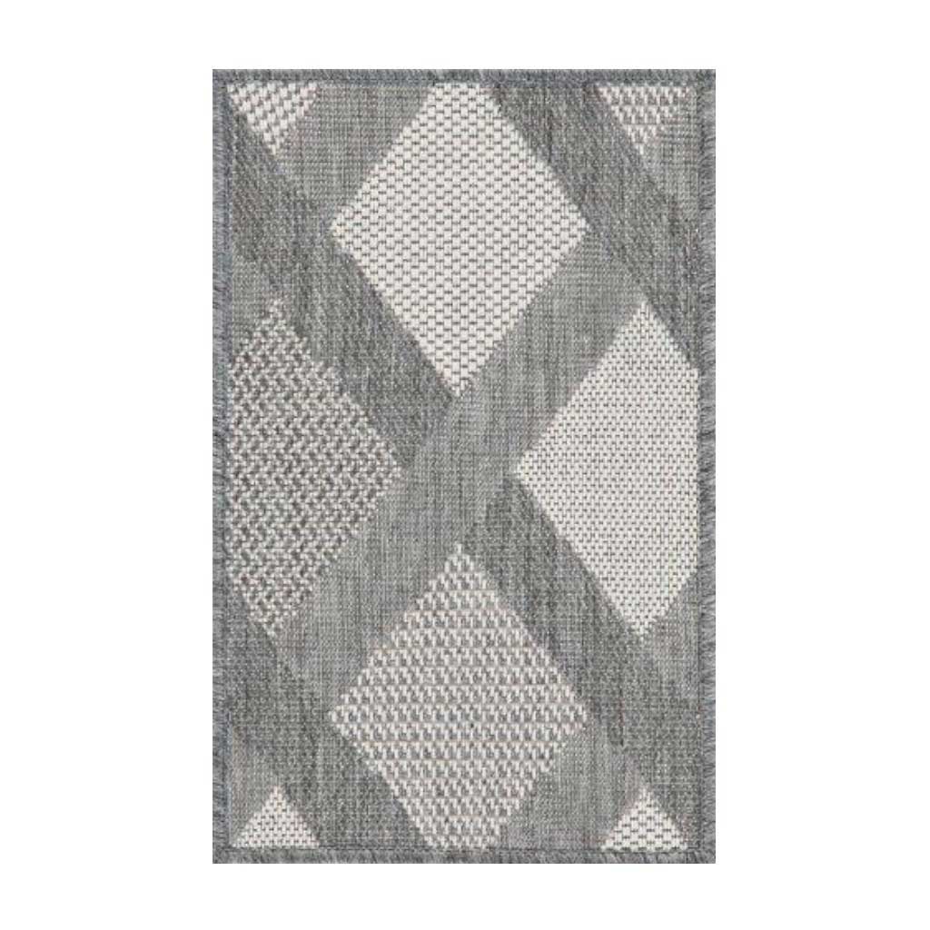 Alfombra Gris Estampado Geométrico 40x60cm