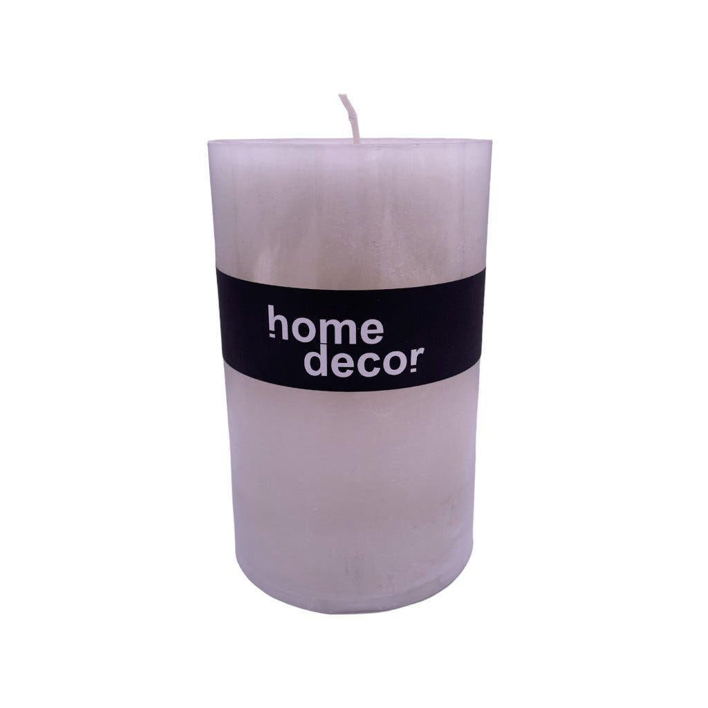 Vela Decorativa Blanco 9X15Cm