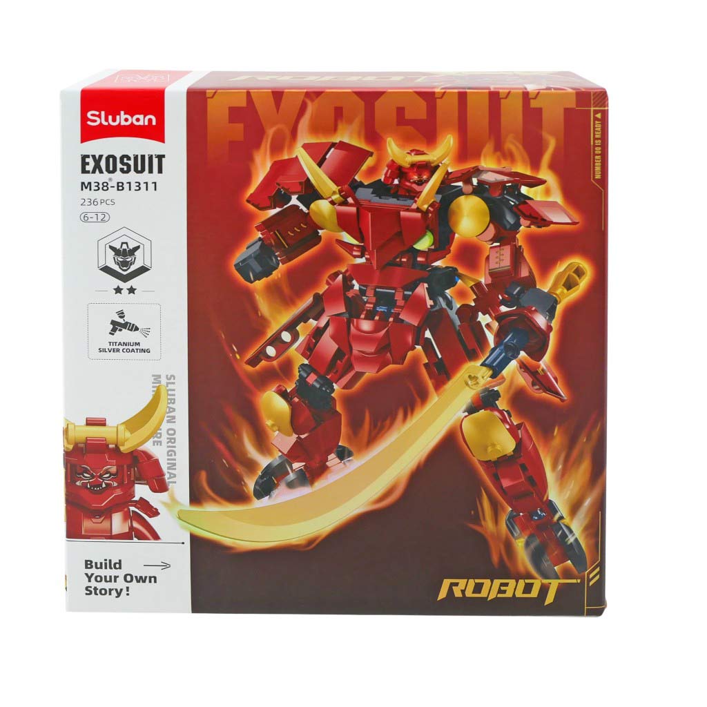 Set De Construcción De Robot M38-B1311 Samurai Rojo 236Pzs