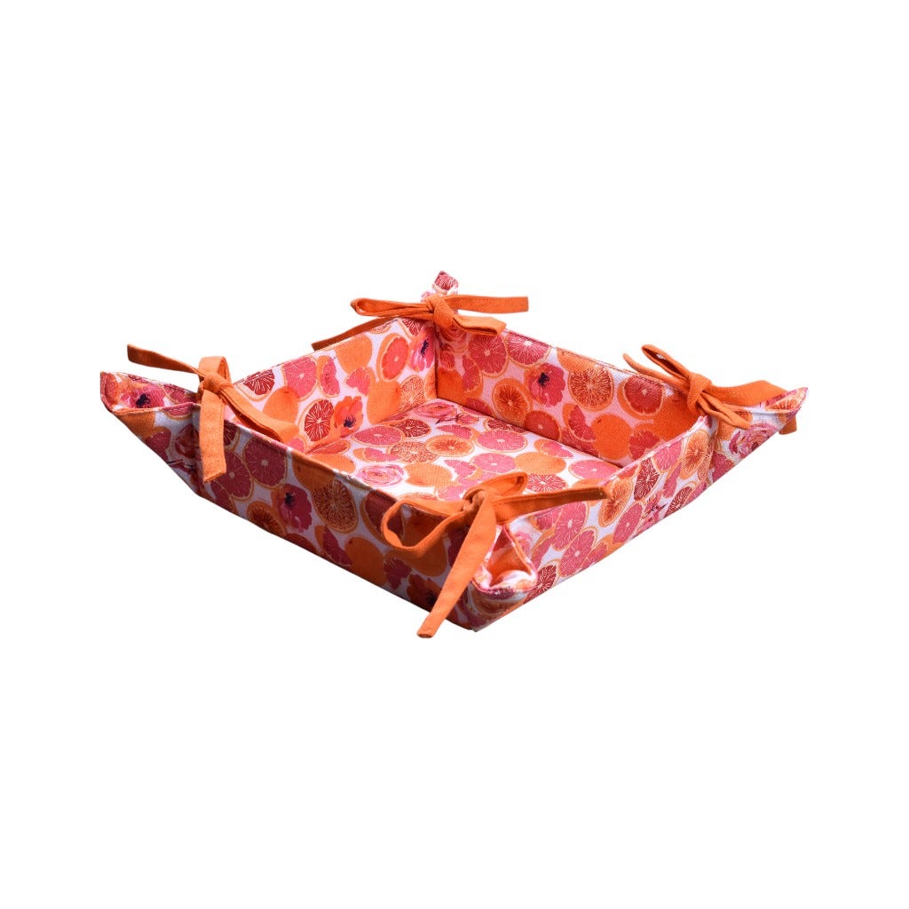 Cesta Con Estampado Para Pan 33X33Cm