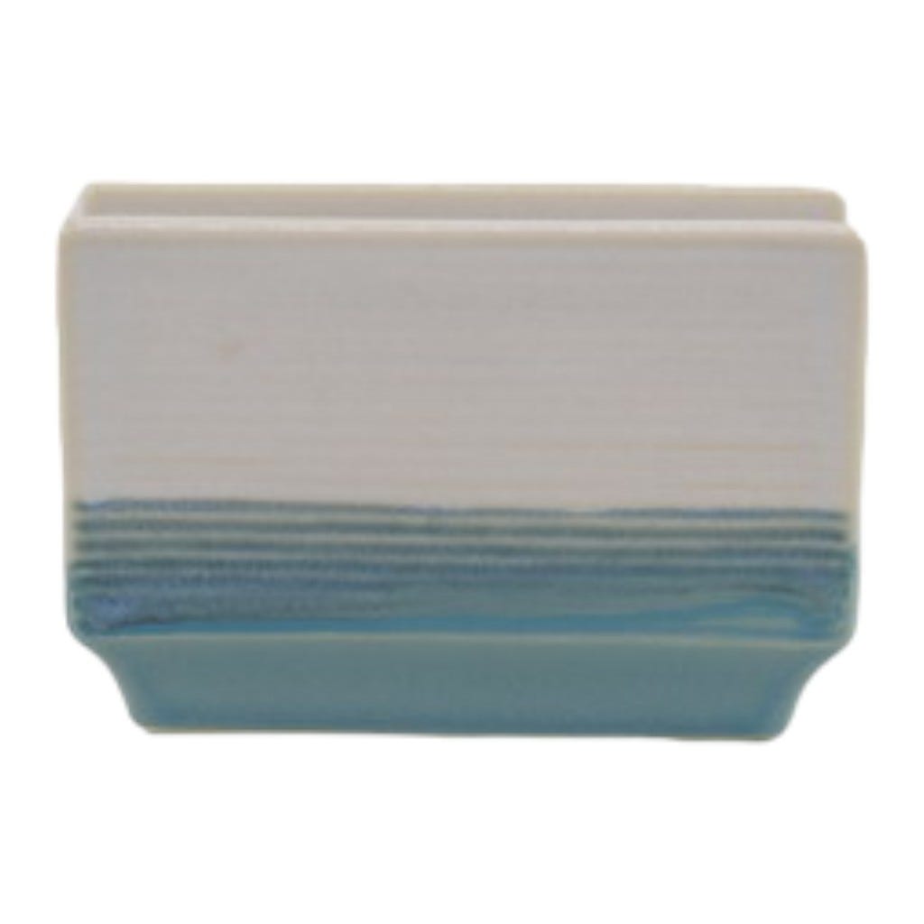 Servilletero Azul De Cerámica 12.5Cm