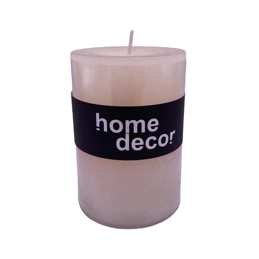 Vela Decorativa Crema 7X10Cm