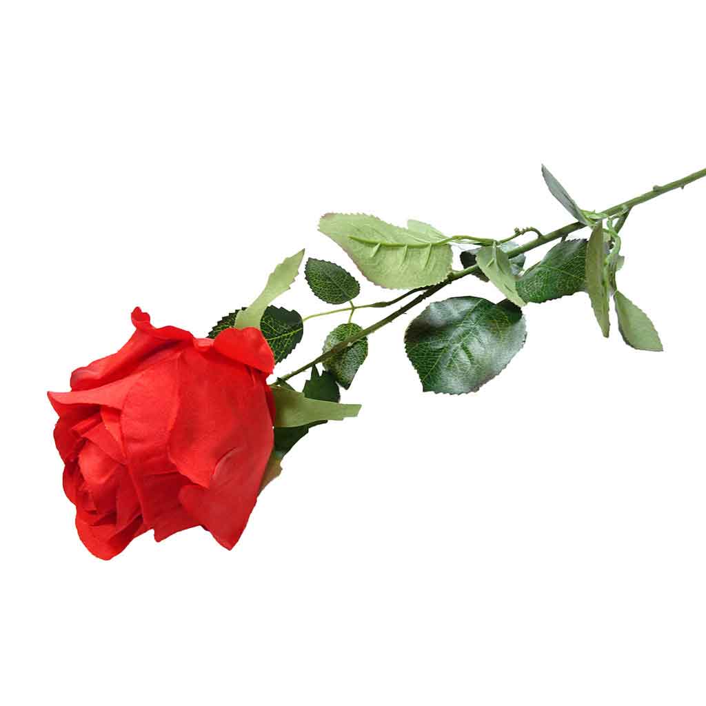 Flor Artificial Brote De Rosa Roja 74Cm