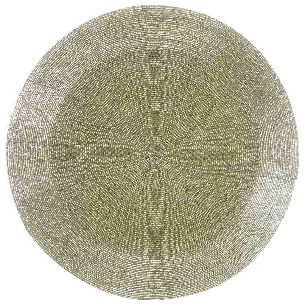 Individual navideño redondo blanco 35cm