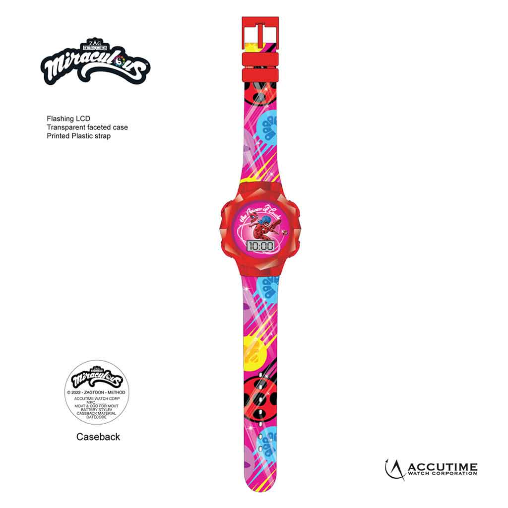 Reloj Miraculous Lady Bug Lcd