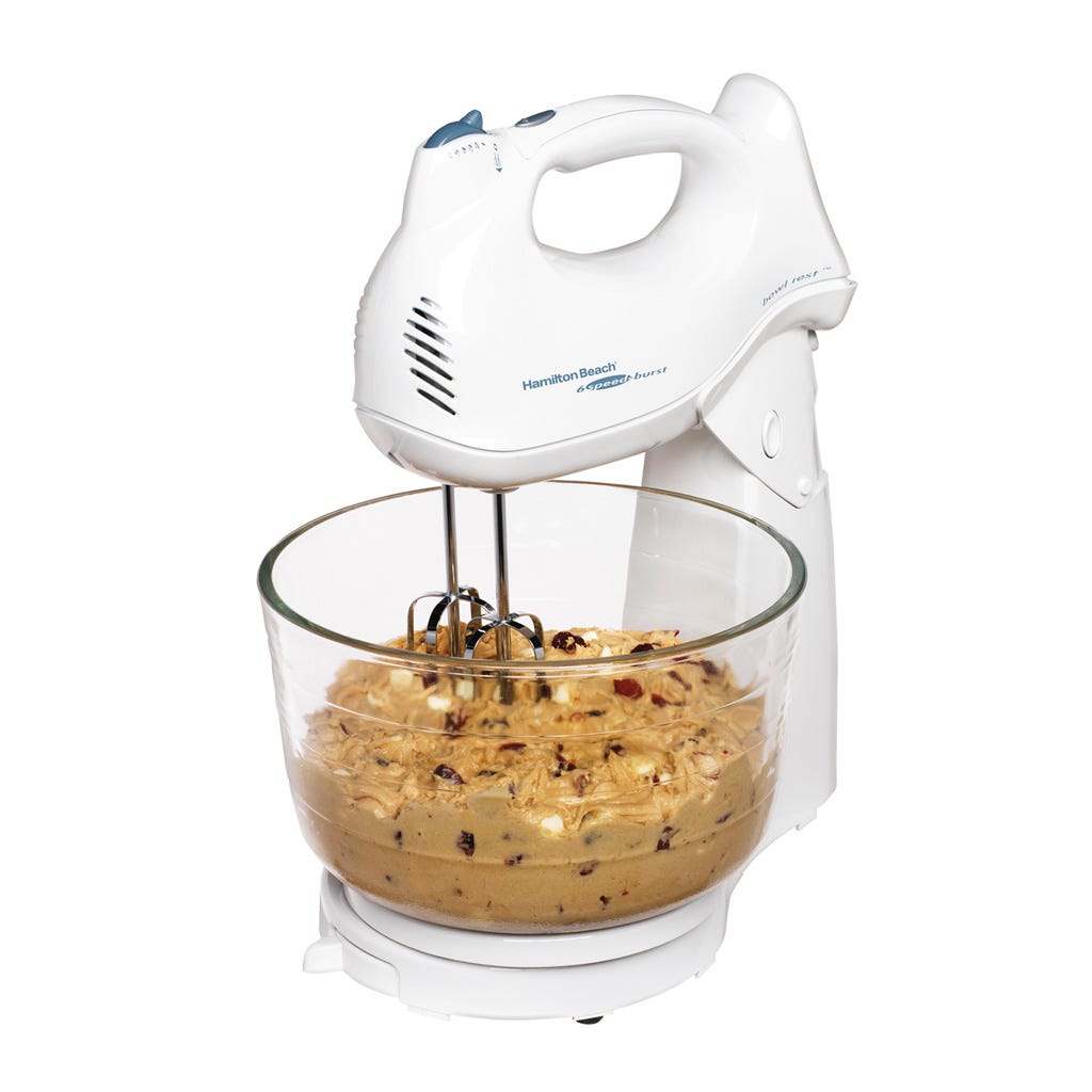 Batidora Con Base De 6 Velocidades Blanca
