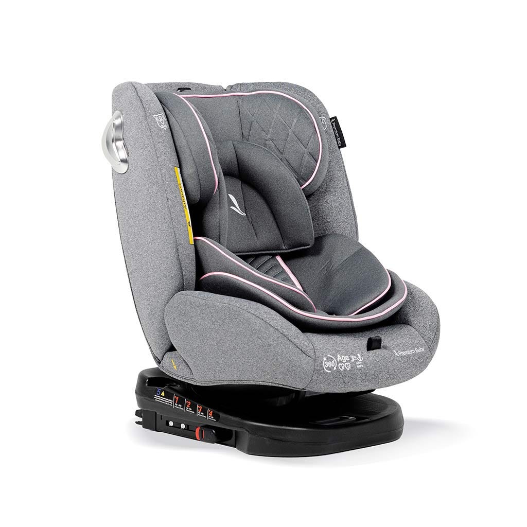 Silla De Carro First Gris Con Línea Rosada