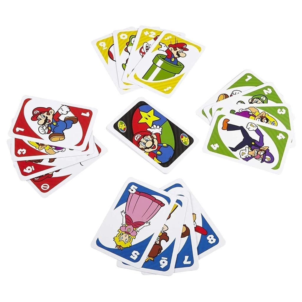 Juego de cartas Uno Super Mario