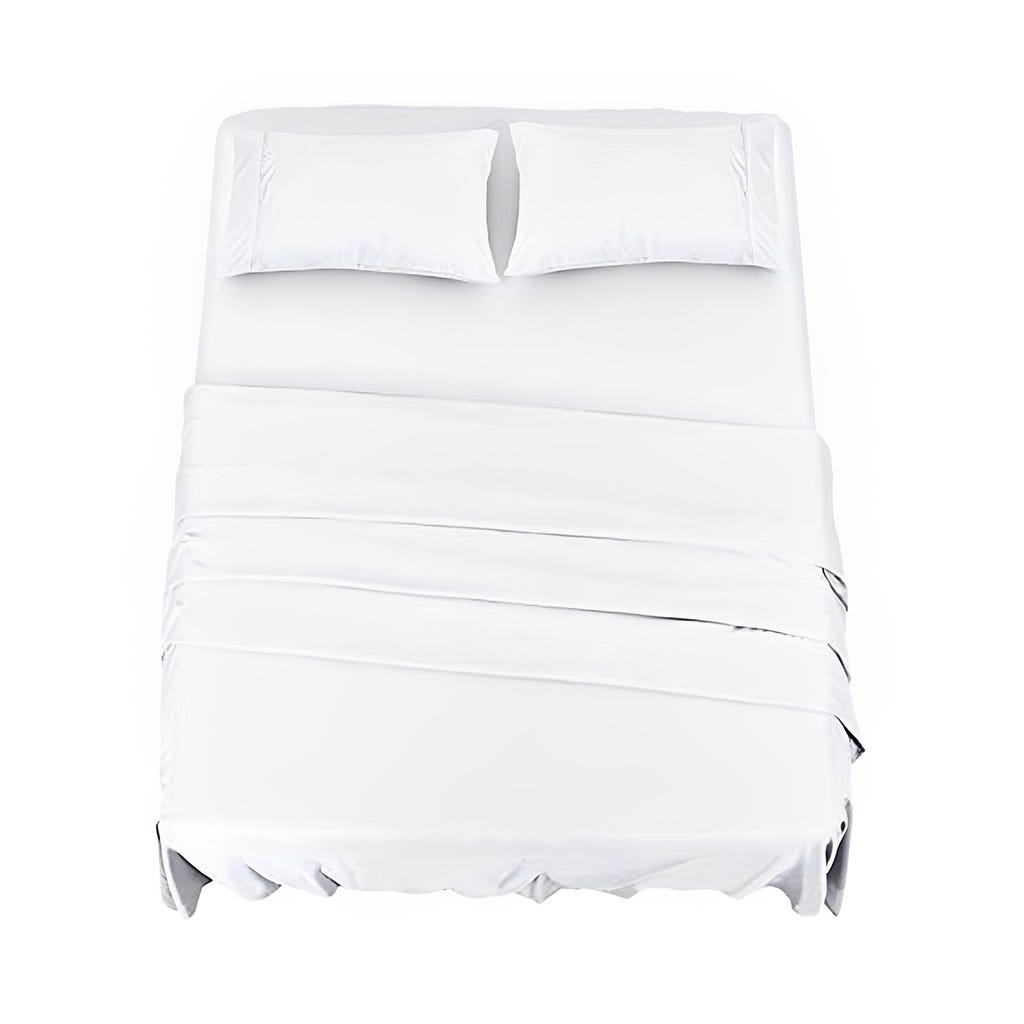 Juego De Sabanas 600tc Blanco King