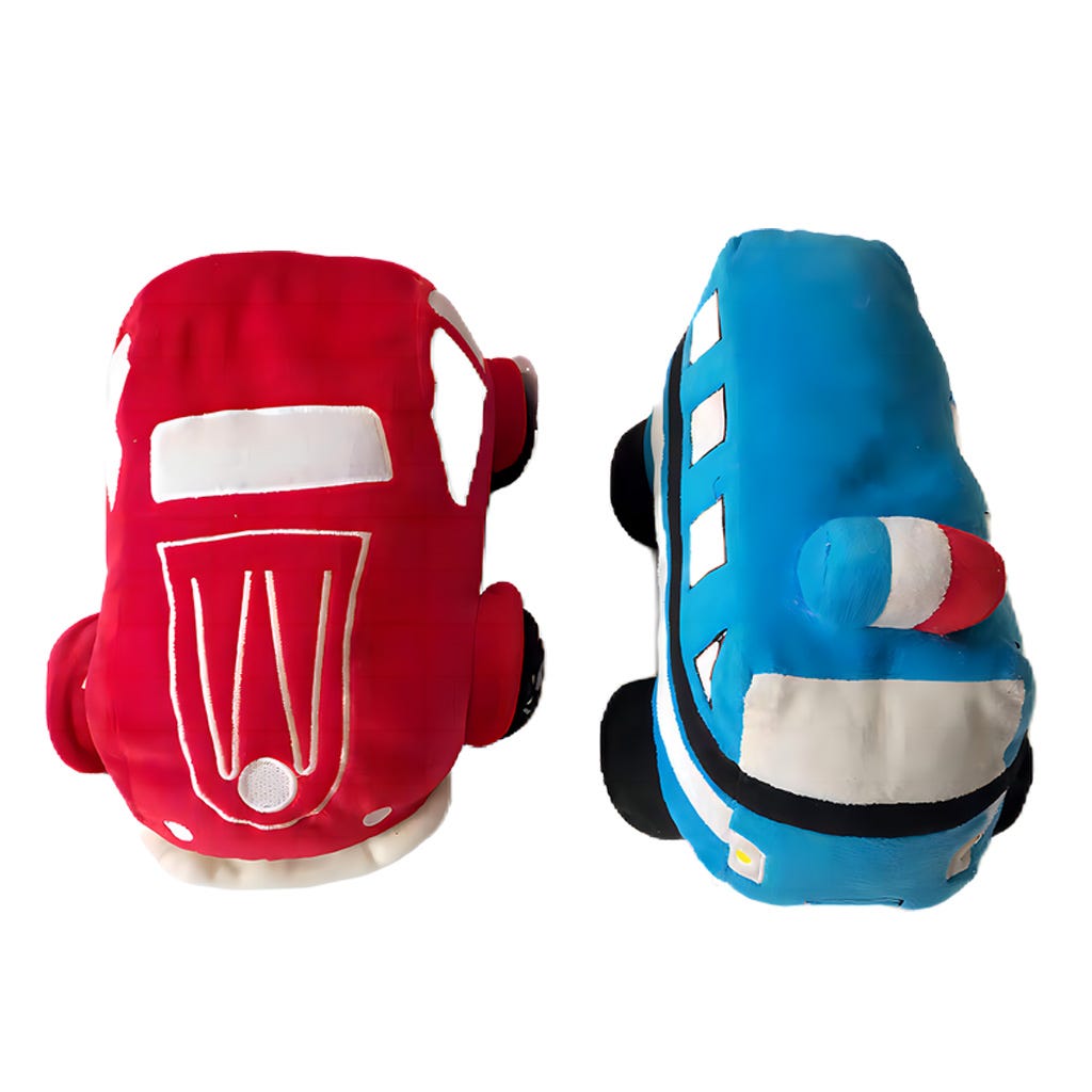Cojín Carro De Peluche 31Cm Surtido