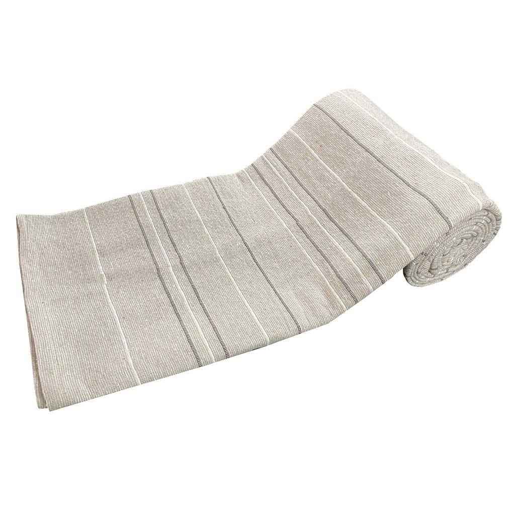 Cubrecama De Algodón Beige Con Rayas 220X240Cm
