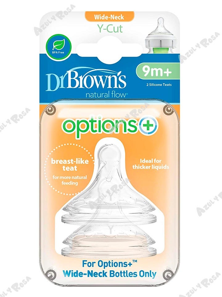 Set de 2 Tetinas de Cuello Ancho Dr Brown 