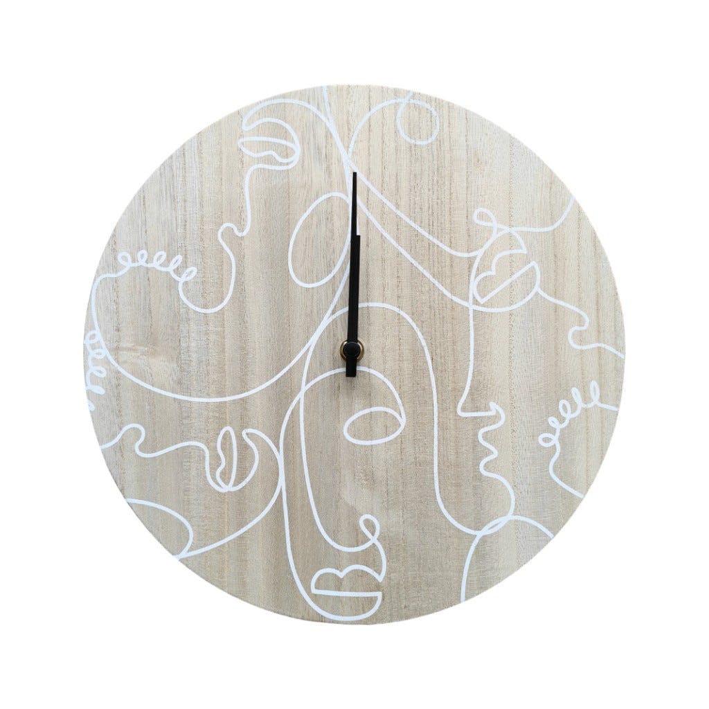 Reloj De Pared Con Diseños De Arte Lineal 30X4X30Cm