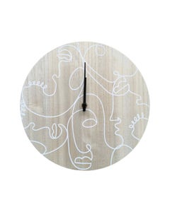Reloj De Pared Con Diseños De Arte Lineal 30X4X30Cm