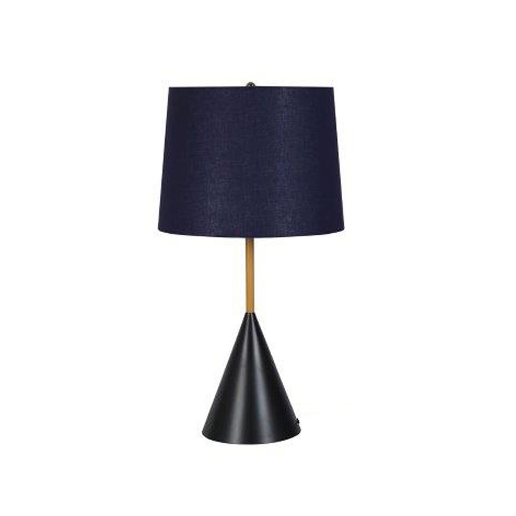 L&aacute;mpara De Mesa Decorativa Azul 40X77Cm