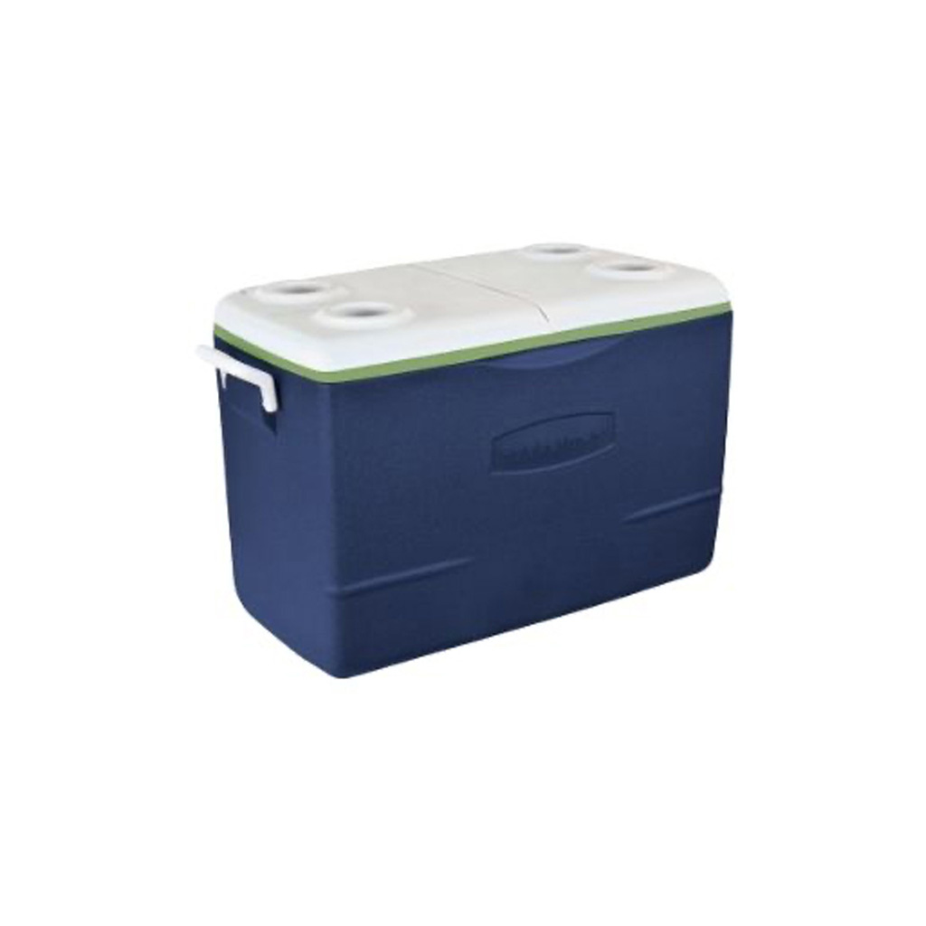 Hielera Azul Y Verde Con 50 Cuartos