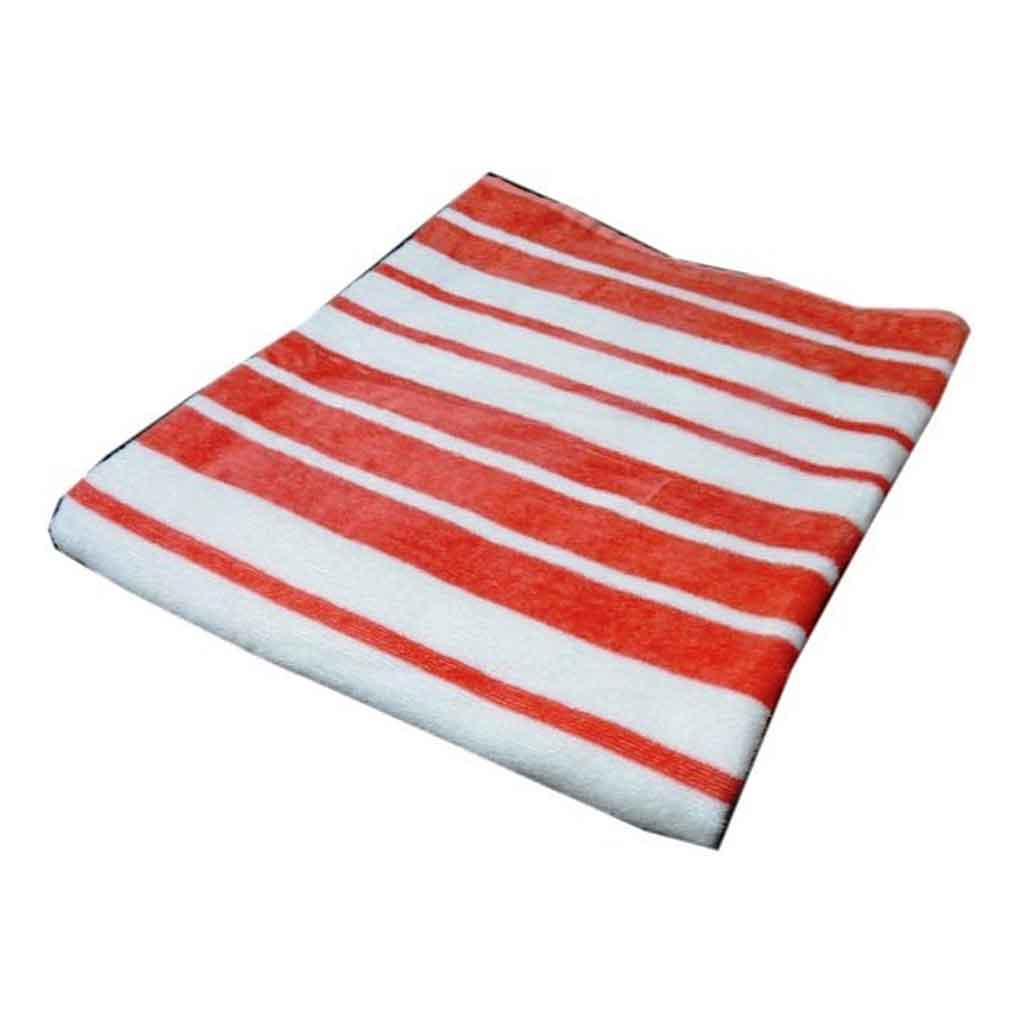 Toalla de playa dobbie estampado de rayas rojo y blanco