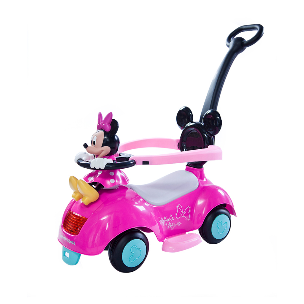 Coche para niños con guía Minnie Mouse
