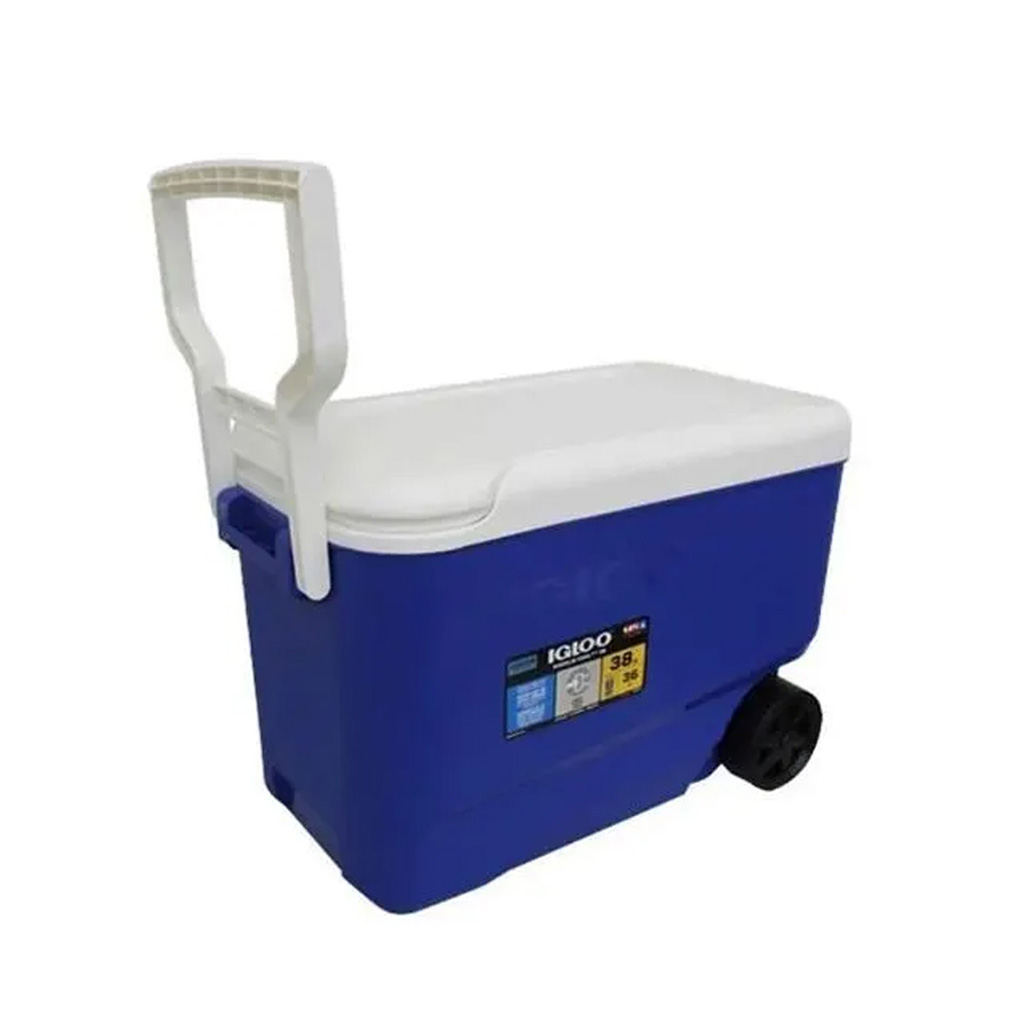 Hielera Azul Igloo Con Ruedas 38 Cuartos