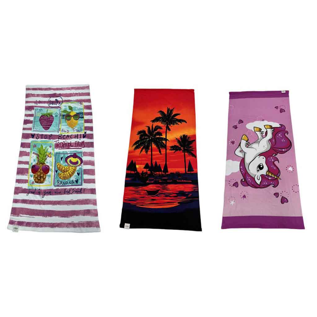 Toalla de playa con estampado surtido 70X150CM