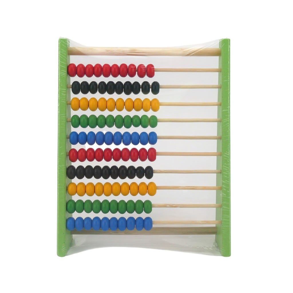 Ábaco Colorido De Madera