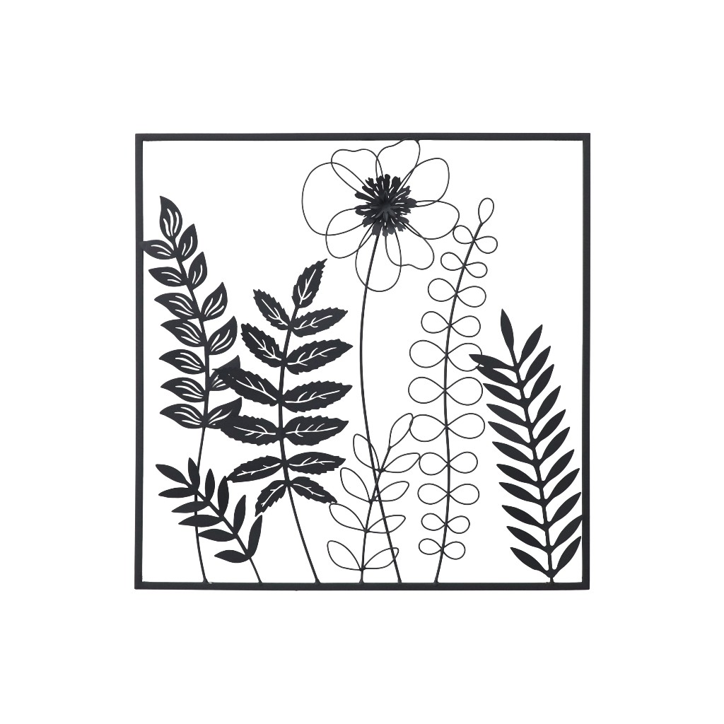 Cuadro Decorativo De Hojas 60x60x3cm