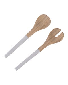 Set 2Pzs Utensilios Para Ensalada De Bambú 30X7X1Cm