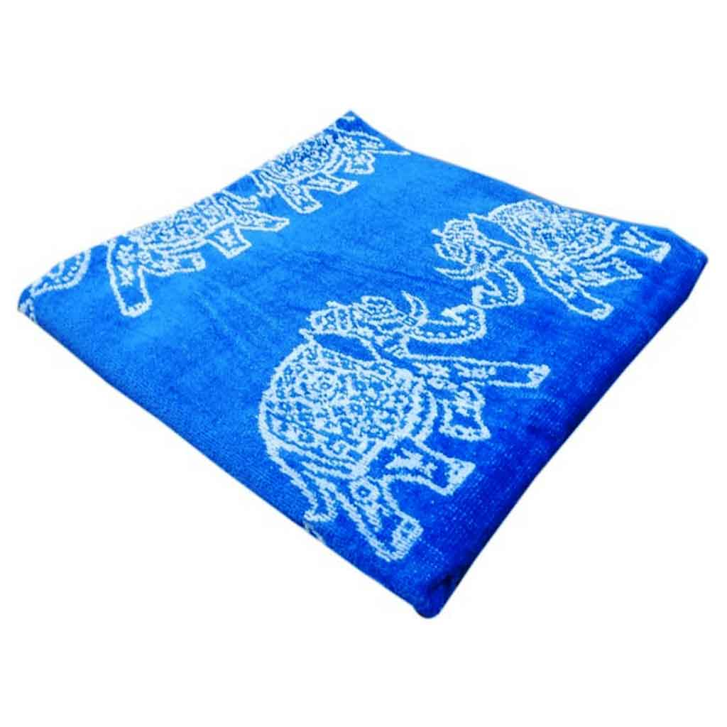 Toalla de playa dobbie estampado de elefante azul