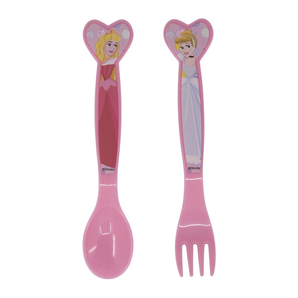 Cubiertos De Princesas Set 2 Pzs