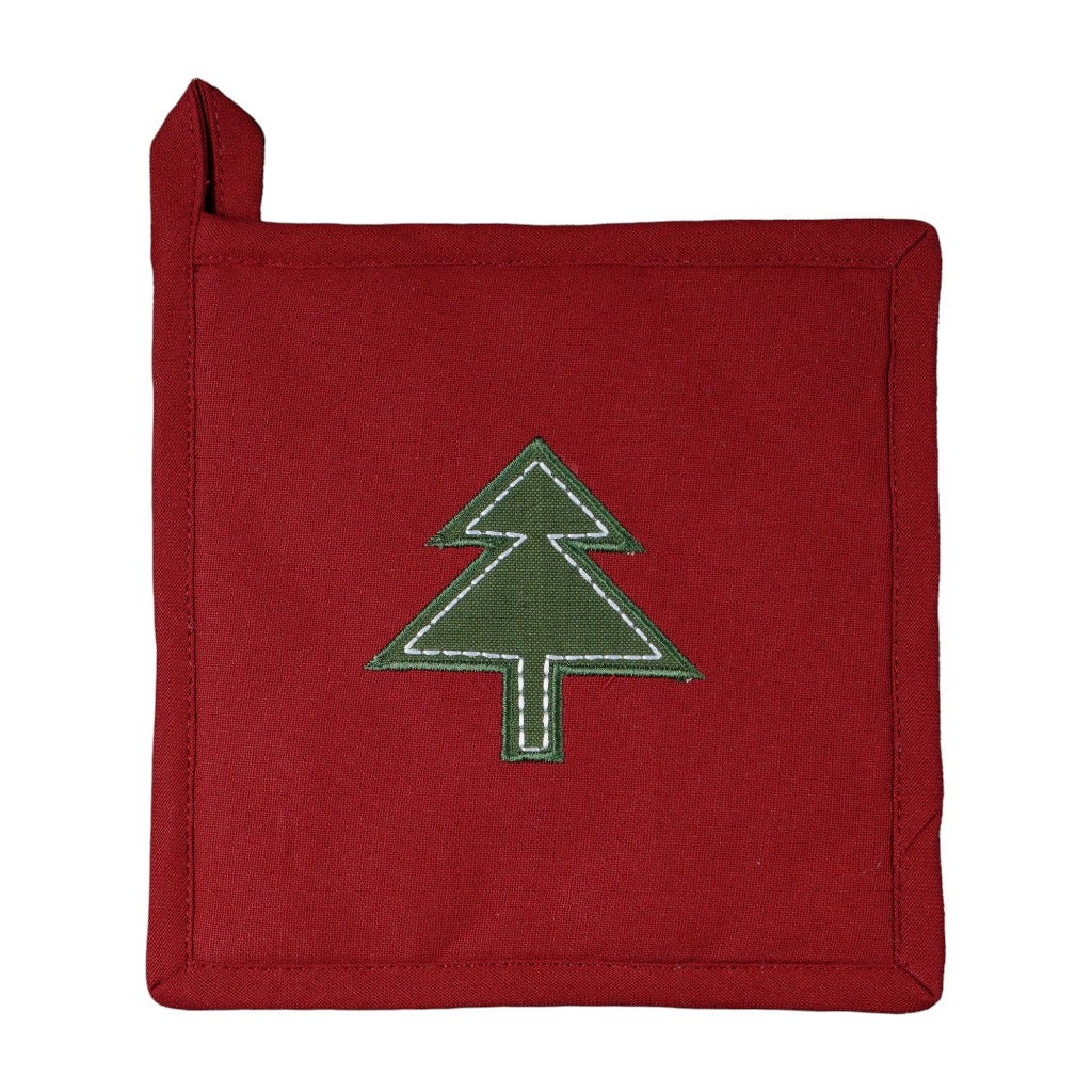 Agarra Olla Rojo Navideño 20x20cm