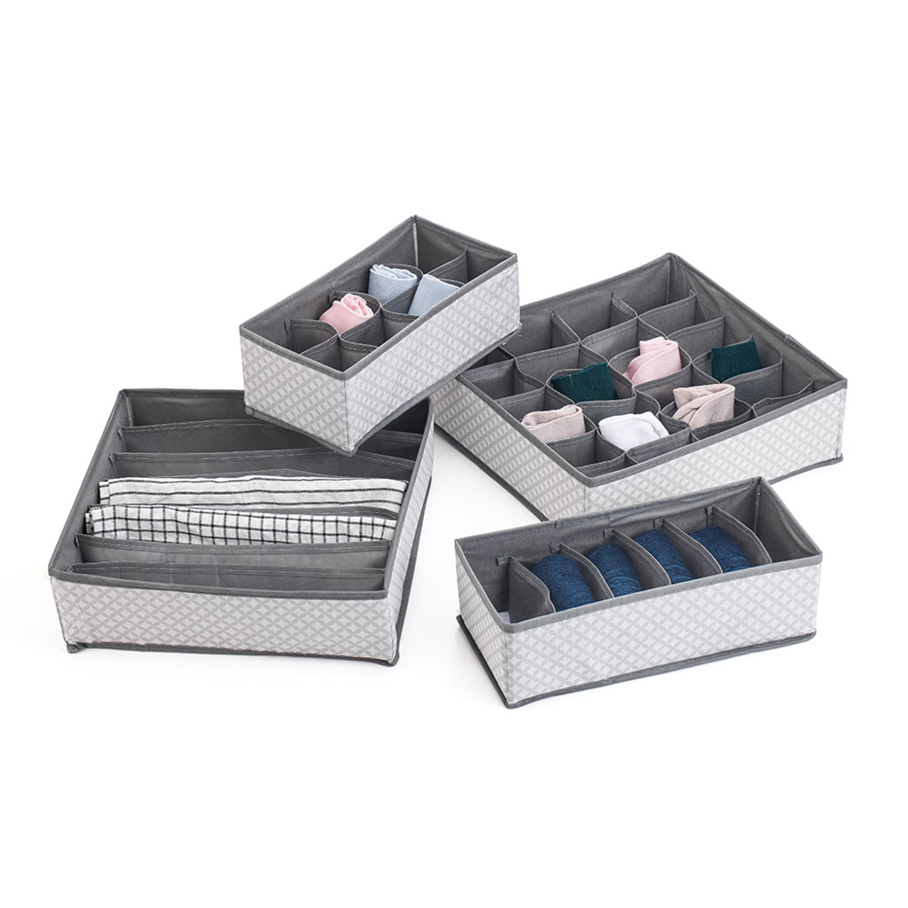 Juego De 4 Cajas Organizadoras