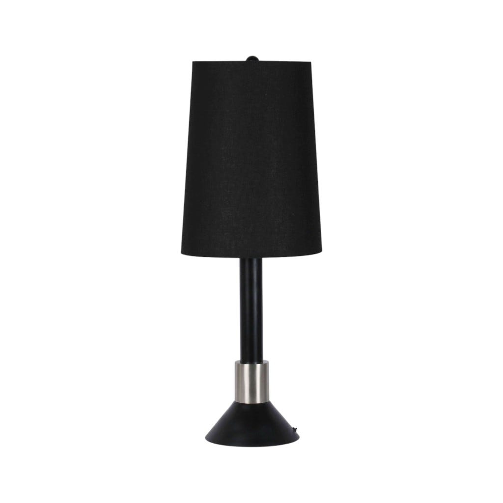 L&aacute;mpara De Mesa Negro 30X82Cm
